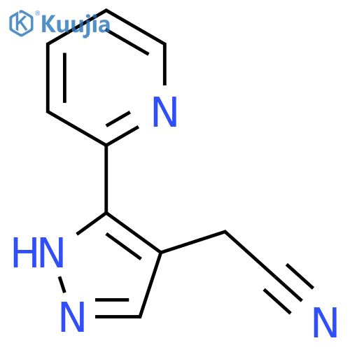 2-(3-(Pyridin-2-yl)-1H-pyrazol-4-yl)acetonitrile structure