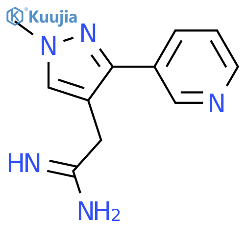 2-(1-methyl-3-(pyridin-3-yl)-1H-pyrazol-4-yl)acetimidamide structure