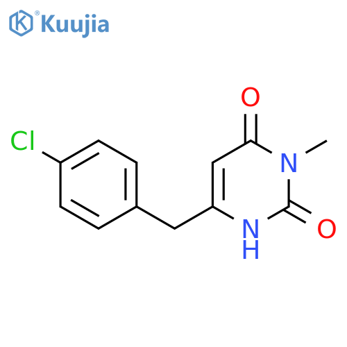 6-[(4-Chlorophenyl)methyl]-3-methyl-1,2,3,4-tetrahydropyrimidine-2,4-dione structure