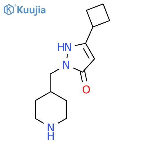 3-cyclobutyl-1-(piperidin-4-ylmethyl)-1H-pyrazol-5-ol structure