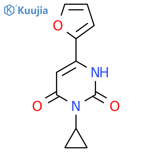 3-Cyclopropyl-6-(furan-2-yl)-1,2,3,4-tetrahydropyrimidine-2,4-dione structure