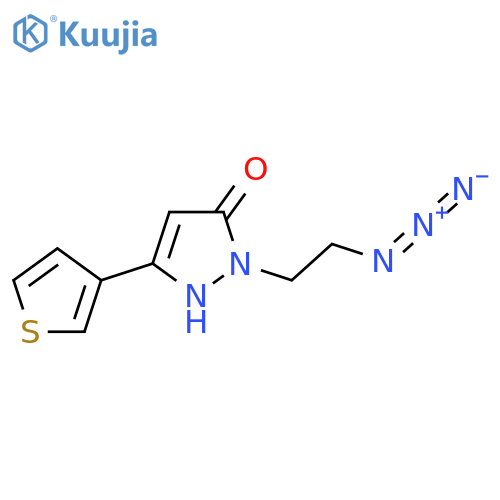 1-(2-Azidoethyl)-3-(thiophen-3-yl)-1H-pyrazol-5-ol structure