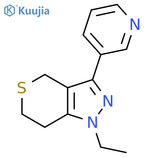 1-Ethyl-3-(pyridin-3-yl)-1,4,6,7-tetrahydrothiopyrano[4,3-c]pyrazole structure