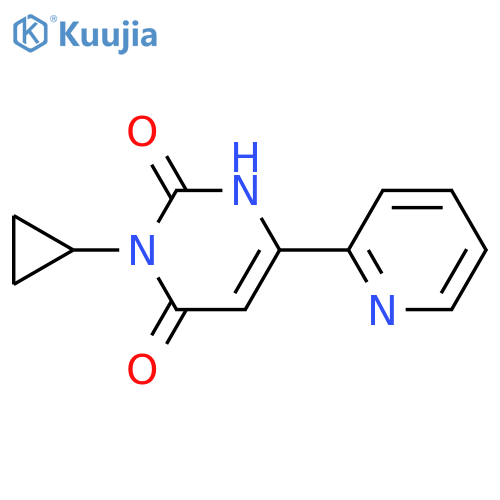 3-Cyclopropyl-6-(pyridin-2-yl)-1,2,3,4-tetrahydropyrimidine-2,4-dione structure