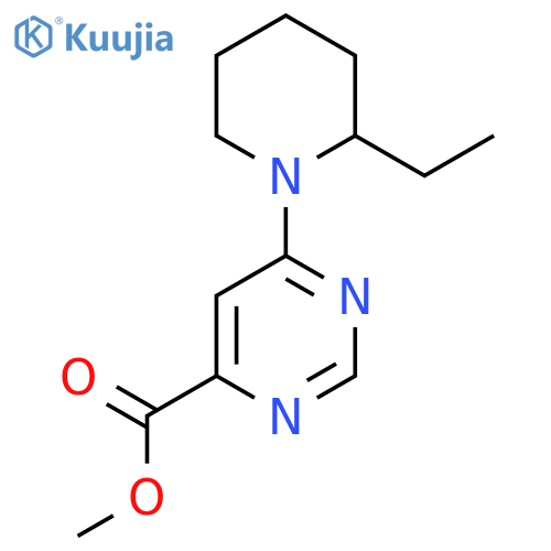 Methyl 6-(2-ethylpiperidin-1-yl)pyrimidine-4-carboxylate structure
