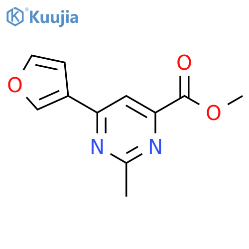 Methyl 6-(furan-3-yl)-2-methylpyrimidine-4-carboxylate structure