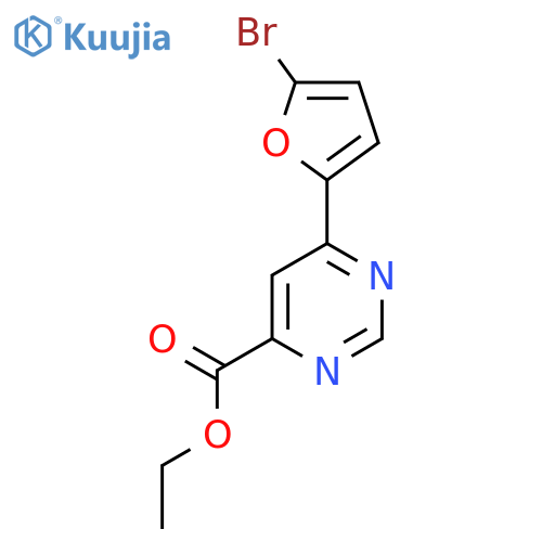 Ethyl 6-(5-bromofuran-2-yl)pyrimidine-4-carboxylate structure