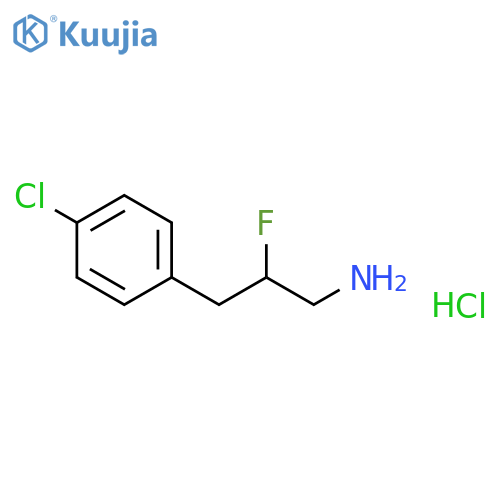 3-(4-Chlorophenyl)-2-fluoropropan-1-amine hydrochloride structure