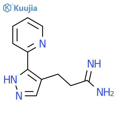 3-(3-(Pyridin-2-yl)-1H-pyrazol-4-yl)propanimidamide structure