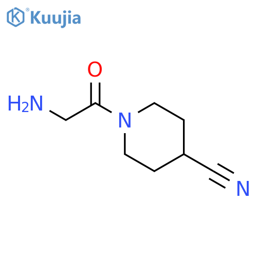 1-glycylpiperidine-4-carbonitrile structure
