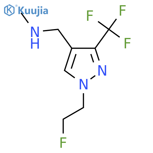 1-(1-(2-fluoroethyl)-3-(trifluoromethyl)-1H-pyrazol-4-yl)-N-methylmethanamine structure