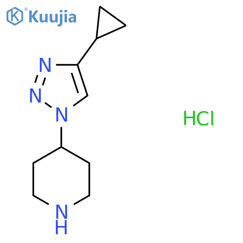 4-(4-cyclopropyl-1H-1,2,3-triazol-1-yl)piperidine hydrochloride structure
