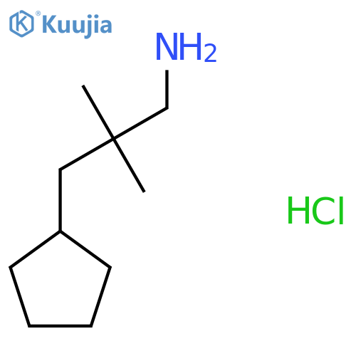 3-Cyclopentyl-2,2-dimethylpropan-1-amine hydrochloride structure