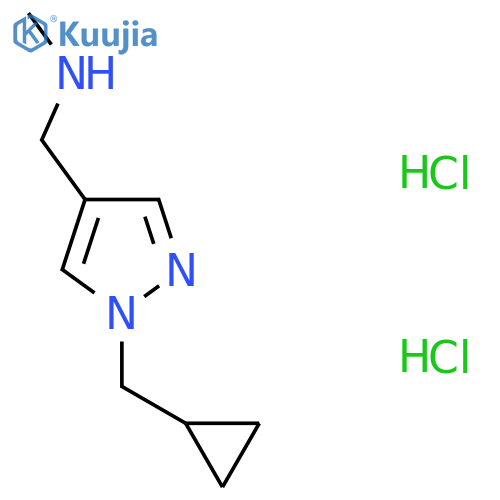{[1-(cyclopropylmethyl)-1H-pyrazol-4-yl]methyl}(methyl)amine dihydrochloride structure