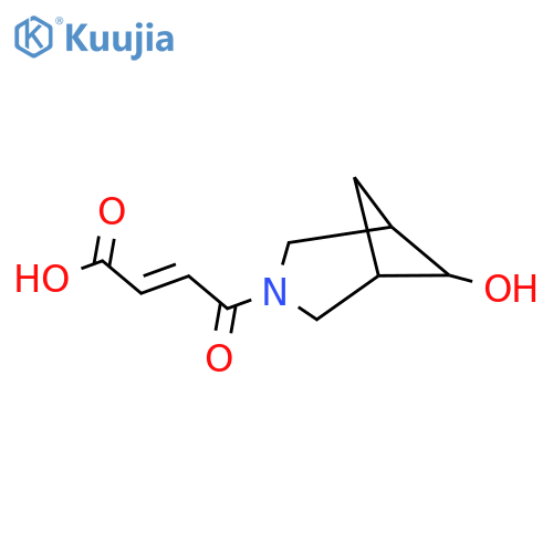 (E)-4-(6-hydroxy-3-azabicyclo[3.1.1]heptan-3-yl)-4-oxobut-2-enoic acid structure