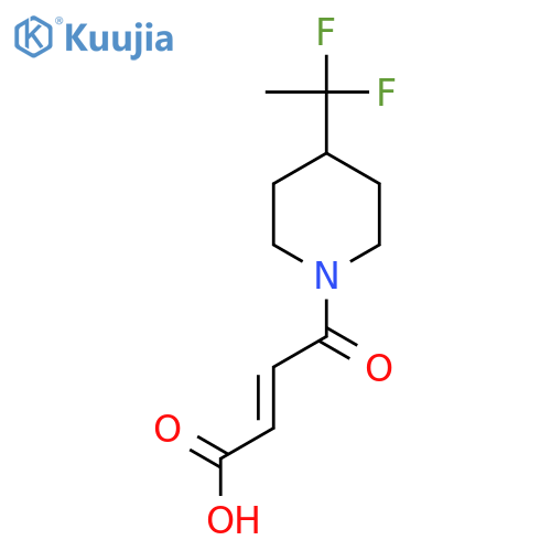 (E)-4-(4-(1,1-difluoroethyl)piperidin-1-yl)-4-oxobut-2-enoic acid structure