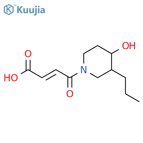 (E)-4-(4-hydroxy-3-propylpiperidin-1-yl)-4-oxobut-2-enoic acid structure