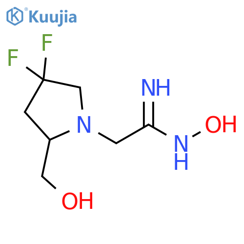 (Z)-2-(4,4-Difluoro-2-(hydroxymethyl)pyrrolidin-1-yl)-N'-hydroxyacetimidamide structure