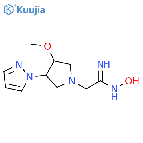 (Z)-N'-hydroxy-2-(3-methoxy-4-(1H-pyrazol-1-yl)pyrrolidin-1-yl)acetimidamide structure