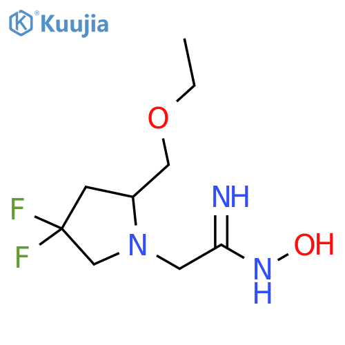 (Z)-2-(2-(ethoxymethyl)-4,4-difluoropyrrolidin-1-yl)-N'-hydroxyacetimidamide structure