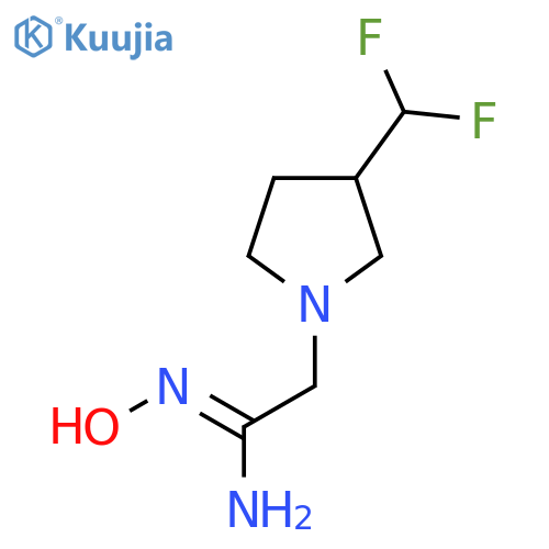 (Z)-2-(3-(difluoromethyl)pyrrolidin-1-yl)-N'-hydroxyacetimidamide structure