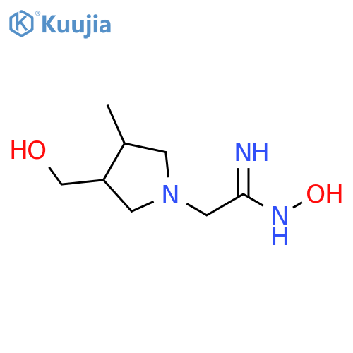 (Z)-N'-hydroxy-2-(3-(hydroxymethyl)-4-methylpyrrolidin-1-yl)acetimidamide structure