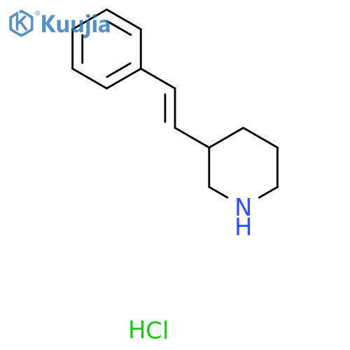 3-[(E)-2-phenylethenyl]piperidine hydrochloride structure