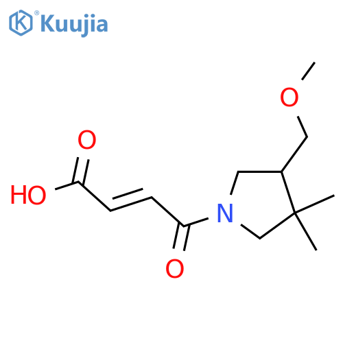 (E)-4-(4-(methoxymethyl)-3,3-dimethylpyrrolidin-1-yl)-4-oxobut-2-enoic acid structure