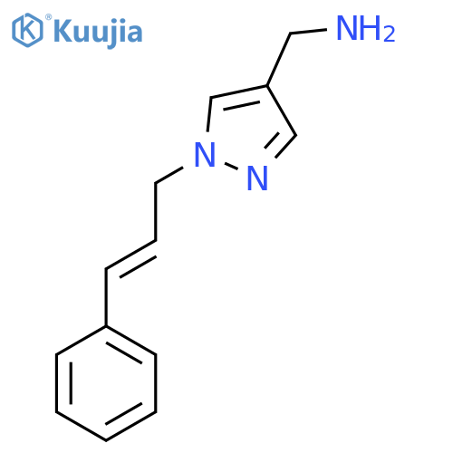 {1-[(2E)-3-phenylprop-2-en-1-yl]-1H-pyrazol-4-yl}methanamine structure