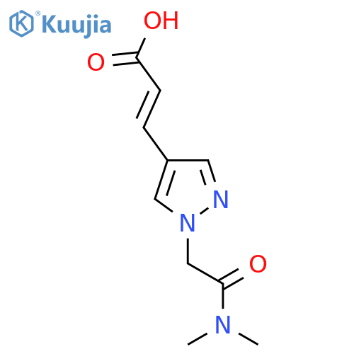 (2E)-3-{1-[(dimethylcarbamoyl)methyl]-1H-pyrazol-4-yl}prop-2-enoic acid structure