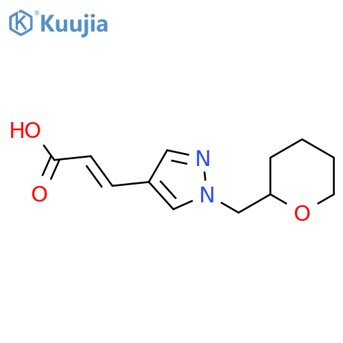 (2E)-3-{1-[(oxan-2-yl)methyl]-1H-pyrazol-4-yl}prop-2-enoic acid structure