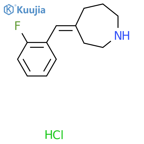 (4Z)-4-[(2-Fluorophenyl)methylidene]azepane hydrochloride structure