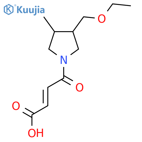 (E)-4-(3-(ethoxymethyl)-4-methylpyrrolidin-1-yl)-4-oxobut-2-enoic acid structure