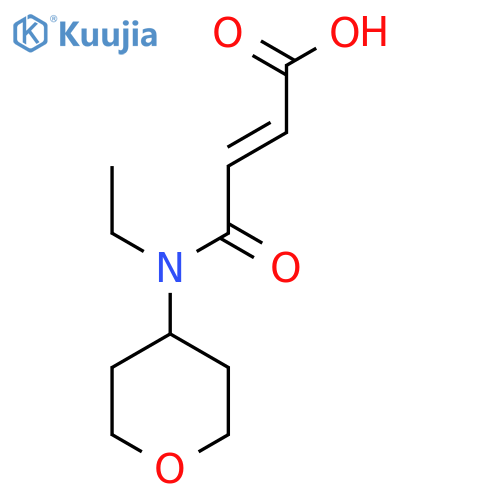 (E)-4-(ethyl(tetrahydro-2H-pyran-4-yl)amino)-4-oxobut-2-enoic acid structure