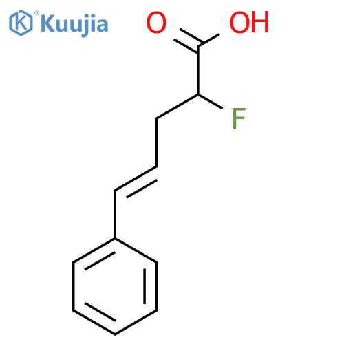(4E)-2-fluoro-5-phenylpent-4-enoic acid structure