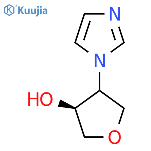 trans-4-(1H-imidazol-1-yl)oxolan-3-ol structure