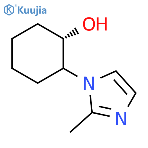 trans-2-(2-methyl-1H-imidazol-1-yl)cyclohexan-1-ol structure