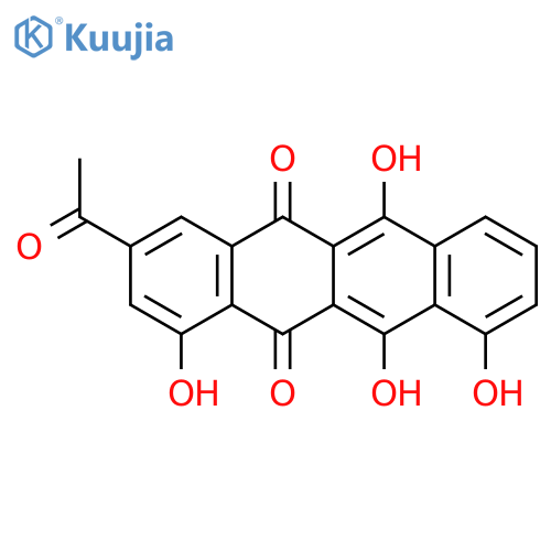 3-Acetyl-1,6,10,11-tetrahydroxytetracene-5,12-dione structure