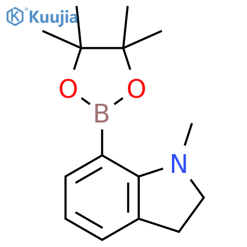 1-methyl-7-(4,4,5,5-tetramethyl-1,3,2-dioxaborolan-2-yl)indoline structure
