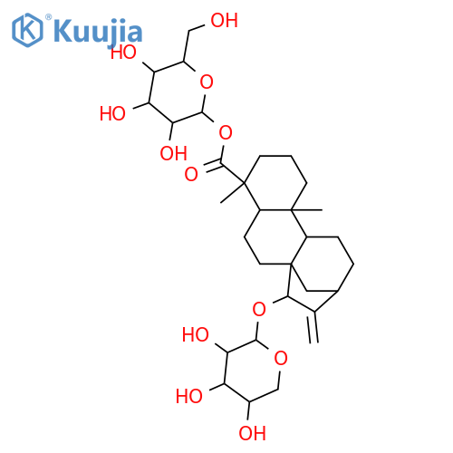15-Hydroxy-16-kauren-19-oic acid; (ent-15α)-form, 15-O-β-D-Xylopyranoside, 19-O-β-D-glucopyranosyl ester structure