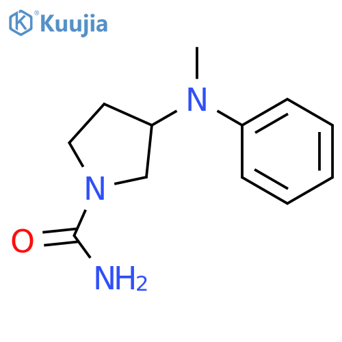 3-[Methyl(phenyl)amino]pyrrolidine-1-carboxamide structure