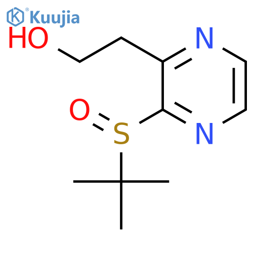 Pyrazineethanol, 3-[(1,1-dimethylethyl)sulfinyl]- structure