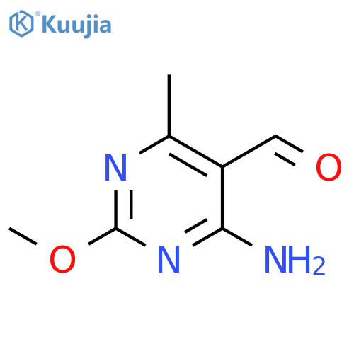 4-amino-2-methoxy-6-methylpyrimidine-5-carbaldehyde structure