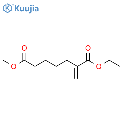 Heptanedioic acid, 2-methylene-, 1-ethyl 7-methyl ester structure