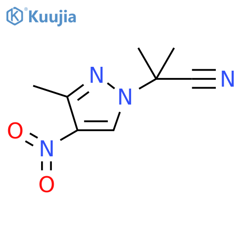 1H-Pyrazole-1-acetonitrile, α,α,3-trimethyl-4-nitro- structure