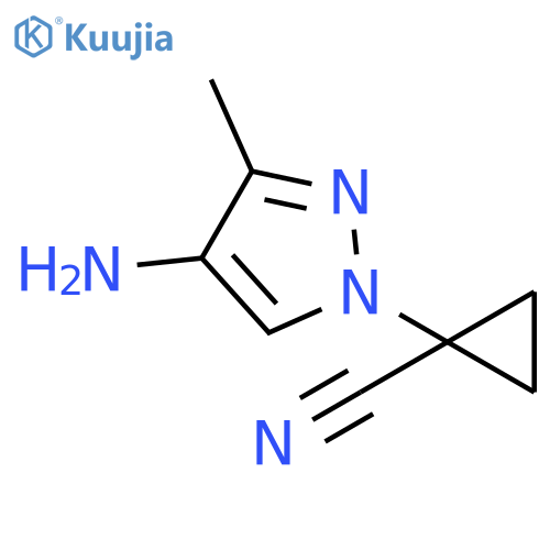1-(4-amino-3-methyl-pyrazol-1-yl)cyclopropanecarbonitrile structure