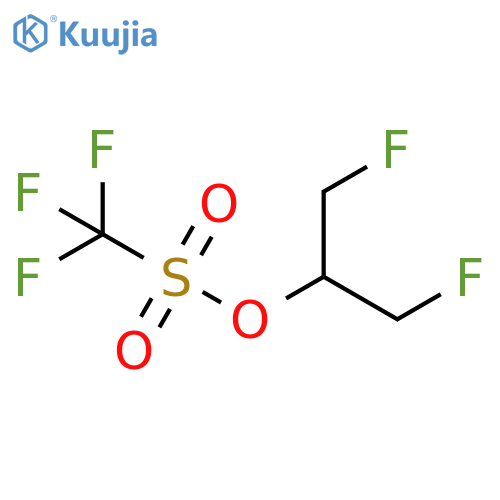 Methanesulfonic acid, 1,1,1-trifluoro-, 2-fluoro-1-(fluoromethyl)ethyl ester structure