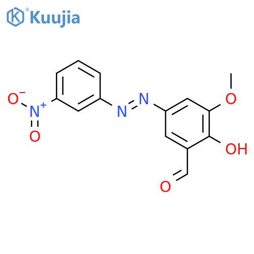 Benzaldehyde, 2-hydroxy-3-methoxy-5-[2-(3-nitrophenyl)diazenyl]- structure