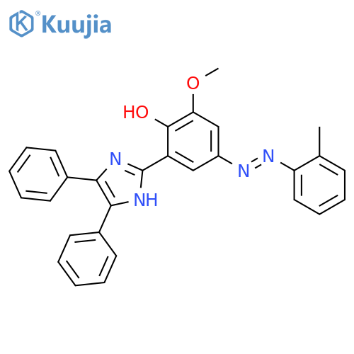 Phenol, 2-(4,5-diphenyl-1H-imidazol-2-yl)-6-methoxy-4-[2-(2-methylphenyl)diazenyl]- structure