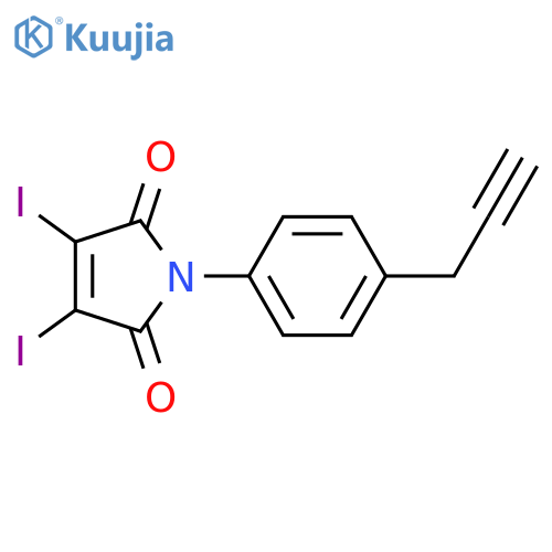 1H-Pyrrole-2,5-dione, 3,4-diiodo-1-[4-(2-propyn-1-yl)phenyl]- structure